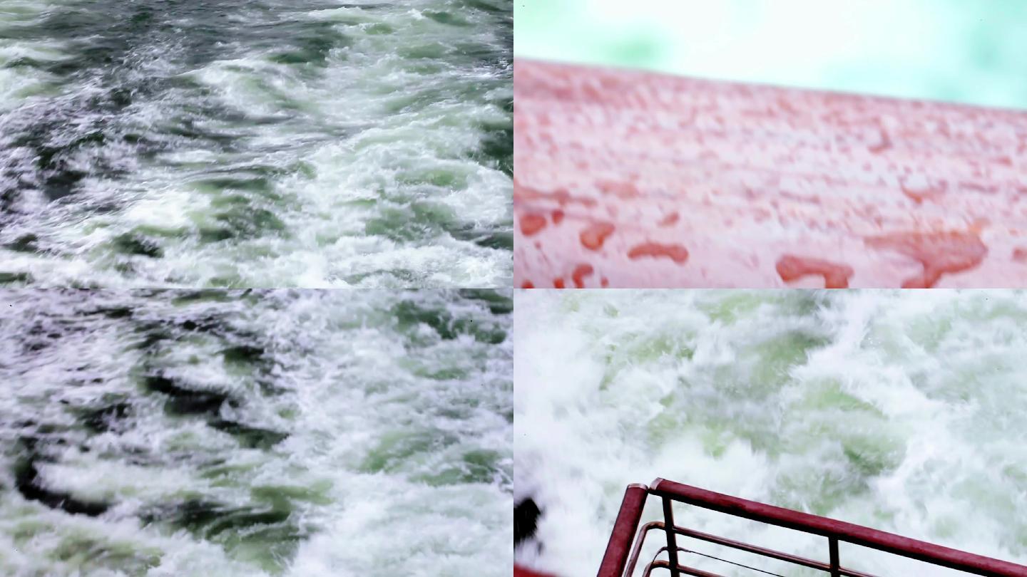 轮船航行海浪浪花大海宣传片视频素材