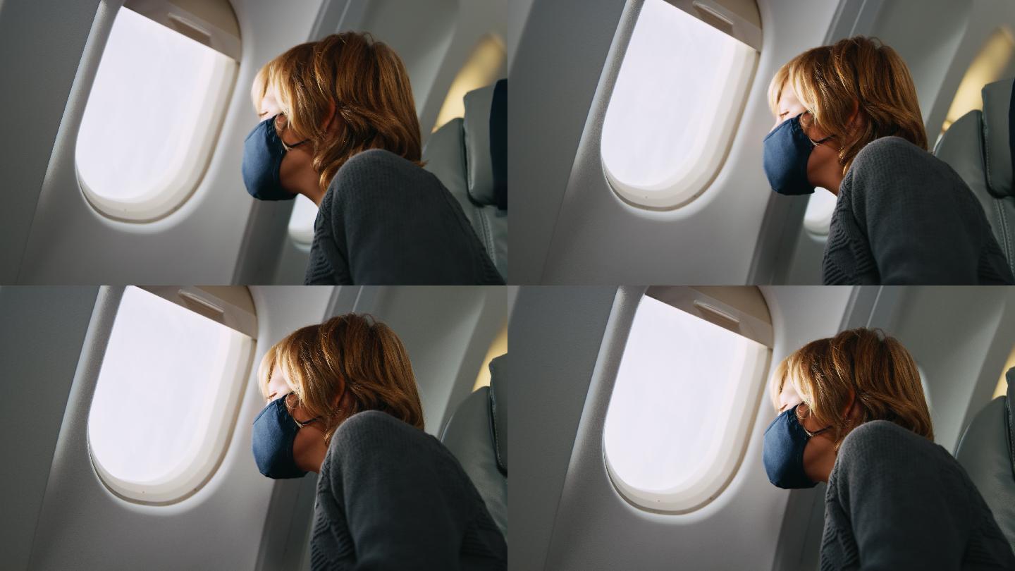飞机窗口飞机乘客