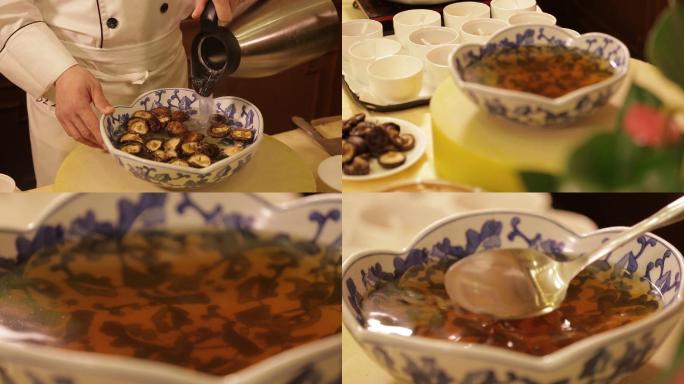 【镜头合集】青花瓷碗泡发香菇  (1)