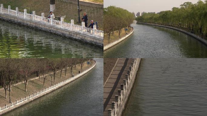 北京昆玉河畔钓鱼