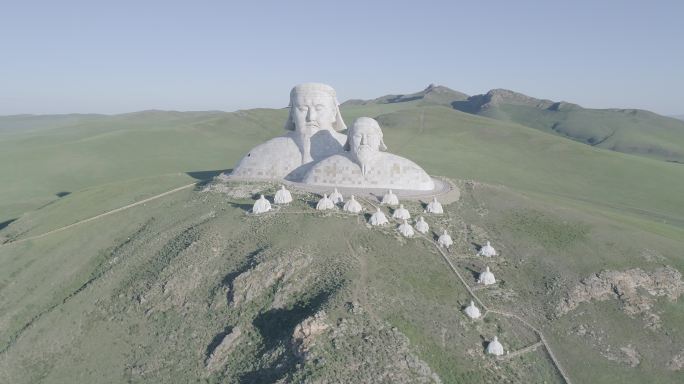 4K画质霍林郭勒可汗山航拍