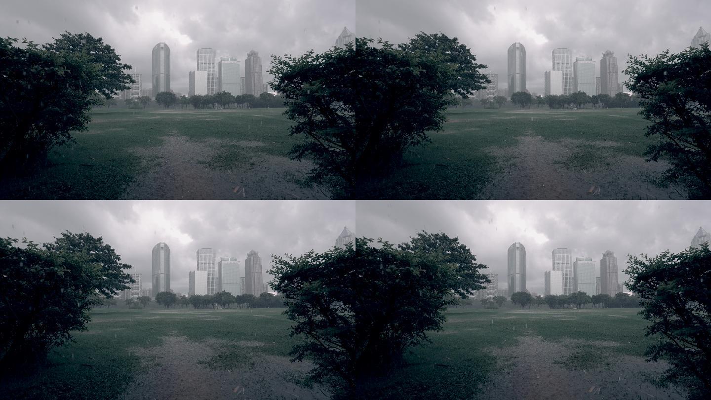 城市下雨天-慢镜头