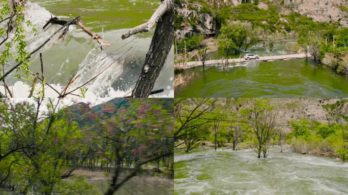 北京门头沟永定河开闸放水