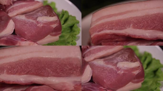 【镜头合集】五花肉猪肉肥肉猪皮  (2)