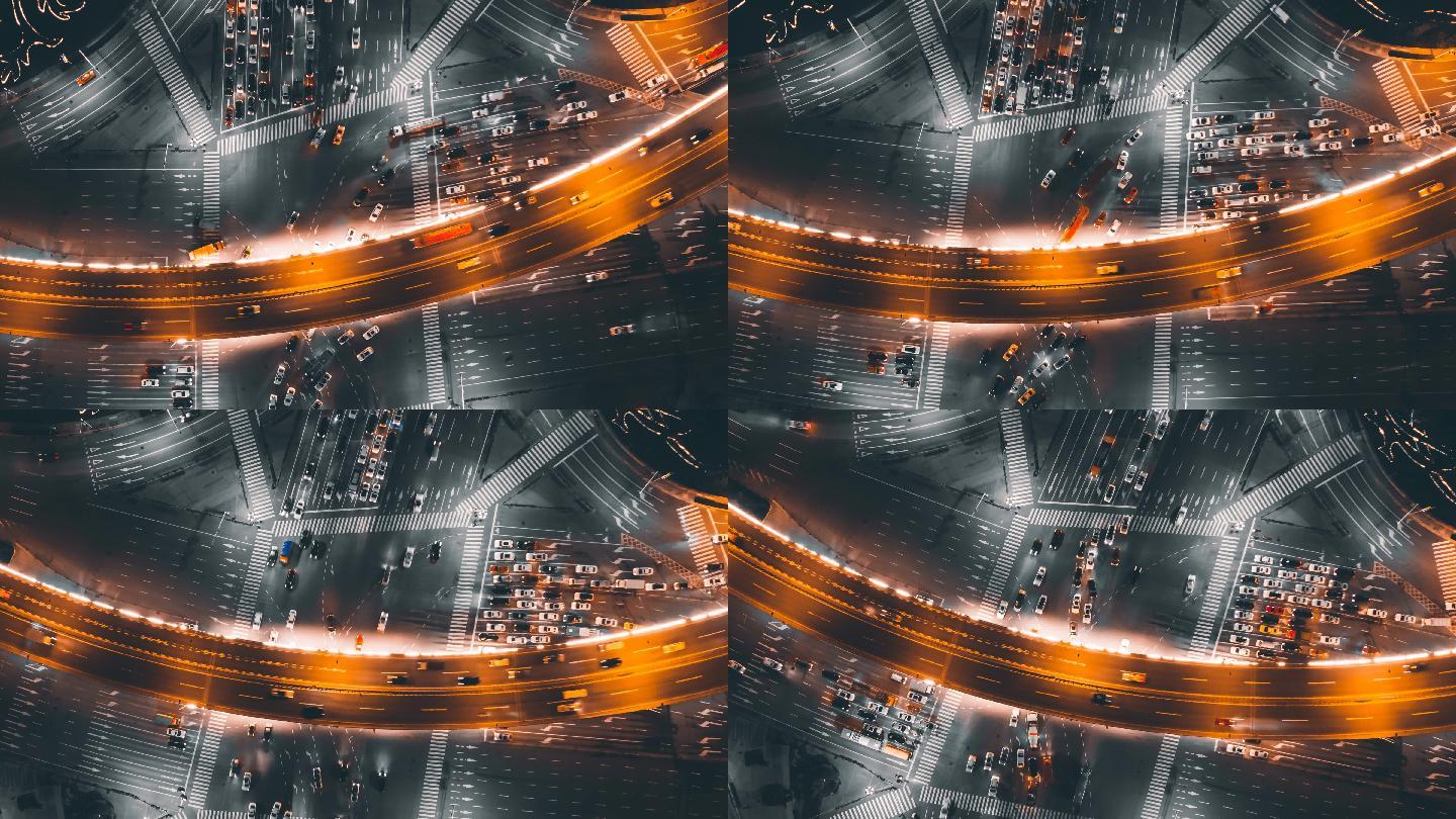 Timelapse，无人机城市交通视图