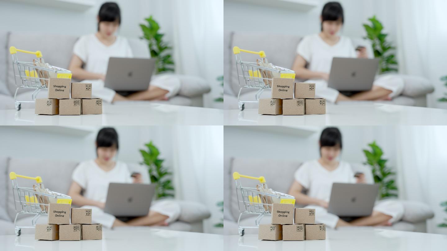 女人们在电脑上买自己喜欢的东西。的想法​​​​网上购物网上购物是电子商务的一种形式。