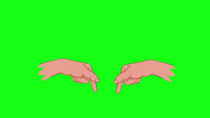 食指指向绿色屏幕绿幕素材