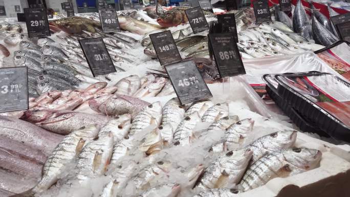 超市生鱼海鱼冰冻鱼水产品