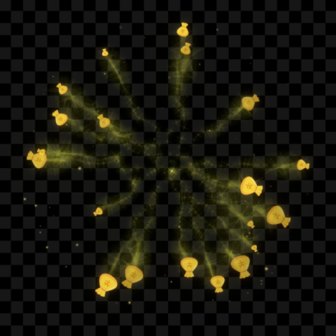 原创游戏点击福袋特效爆炸按钮效果扩散光效