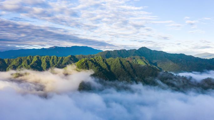 唯美壮观自然风光秀丽山川云雾缭绕群山