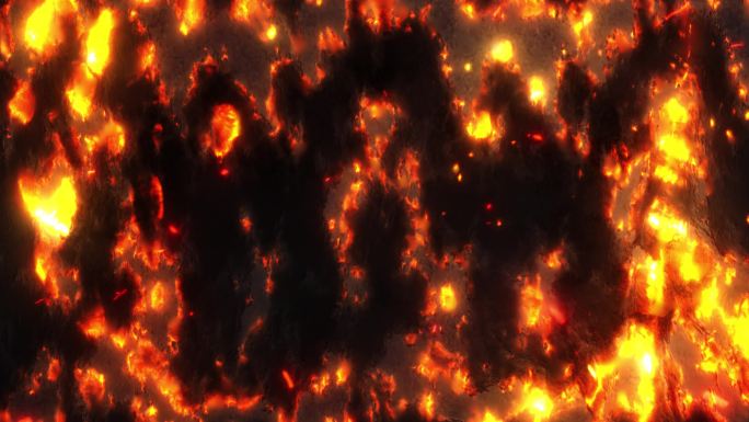4K熔岩火山火焰背景素材