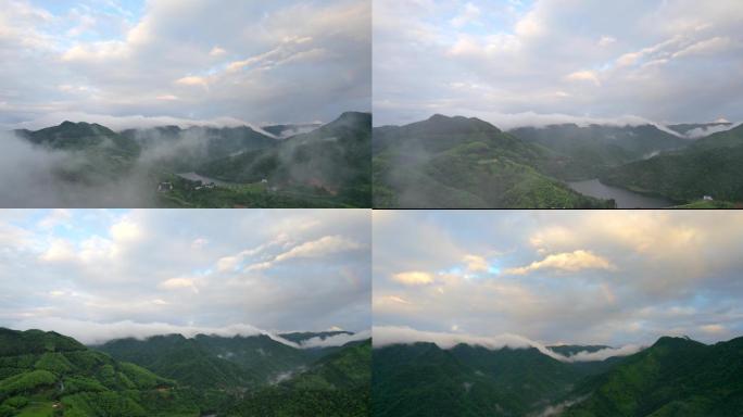 云雾环绕的群山
