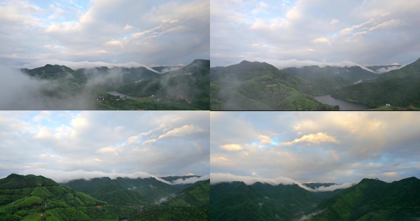 云雾环绕的群山