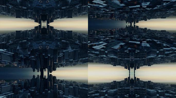 平行城市多镜头组合素材