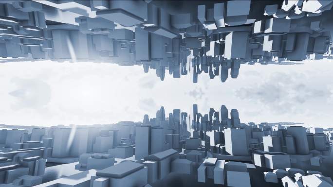 未来城市抽象城市多镜头组合素材