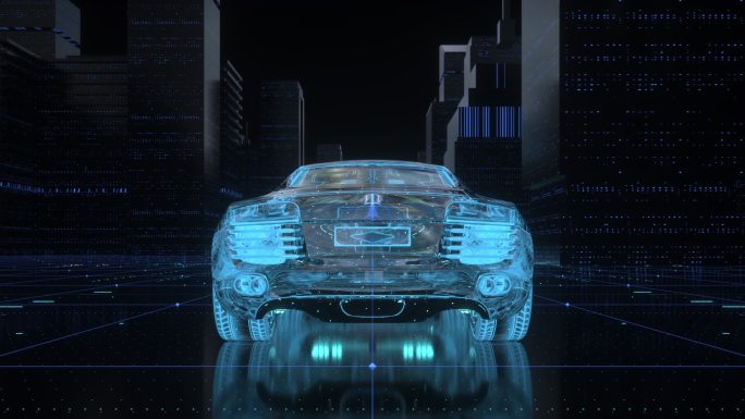 AI智慧城市人工智能虚拟汽车片头科技广告