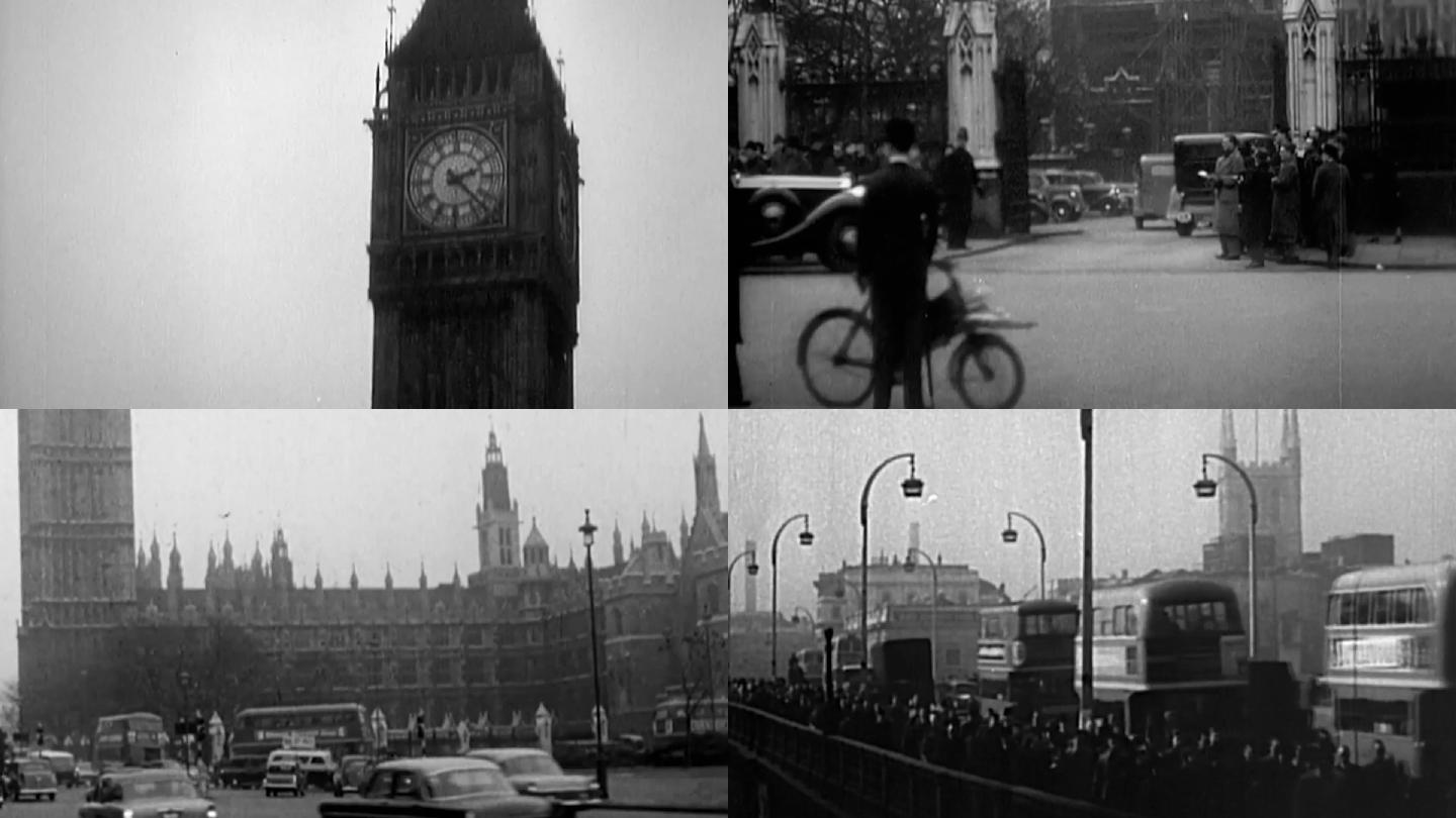 上世纪60年代英国伦敦街景面貌