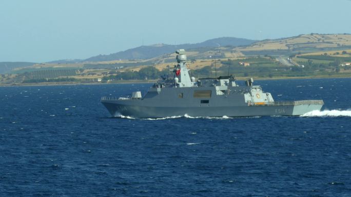 达达尼尔群岛的土耳其军舰