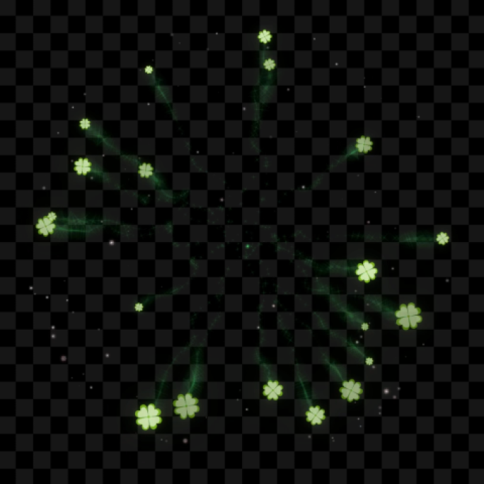 原创游戏点击四叶草特效爆炸按钮效果扩散