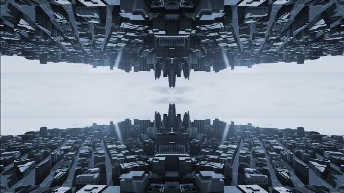 镜像城市抽象城市多镜头素材