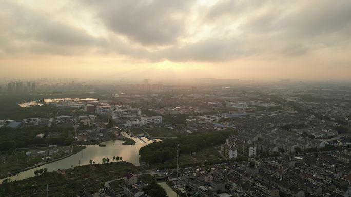 天空 夕阳 云层 落日 乌云 同里