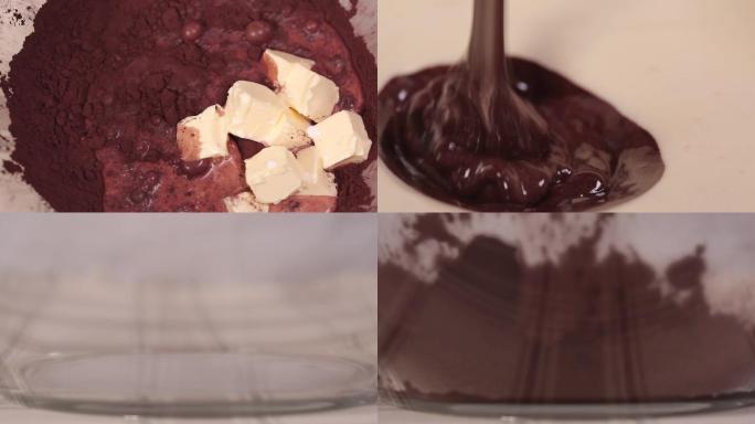 【镜头合集】巧克力粉咖啡粉加黄油制作