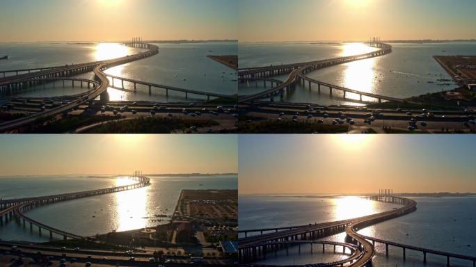 8K青岛跨海大桥延时航拍