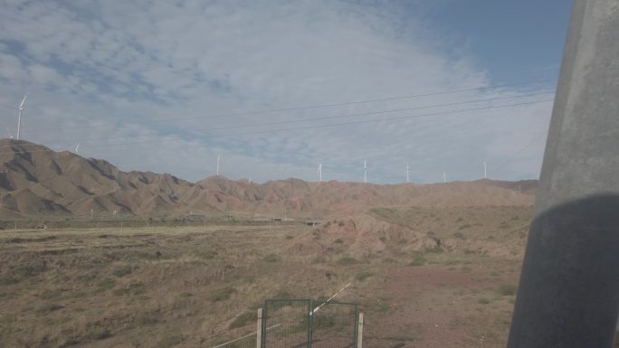 10公路风车风光风力发电运输戈壁