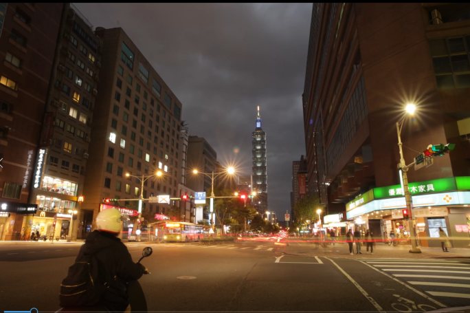 台湾101大楼延时与台湾街景