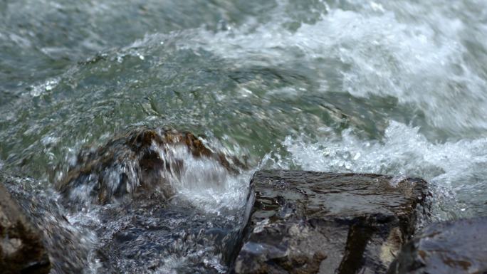 原生态无污染小溪流河流河水潺潺