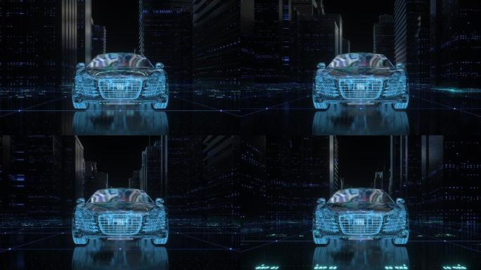 AI智慧城市人工智能虚拟汽车片头科技广告