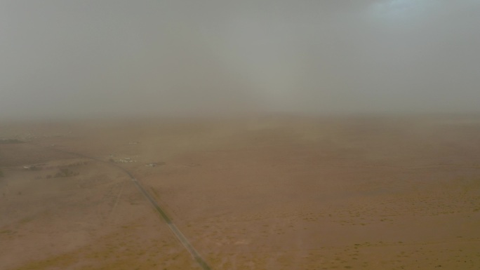 风沙沙尘暴实拍防沙治沙 环境治理抗旱