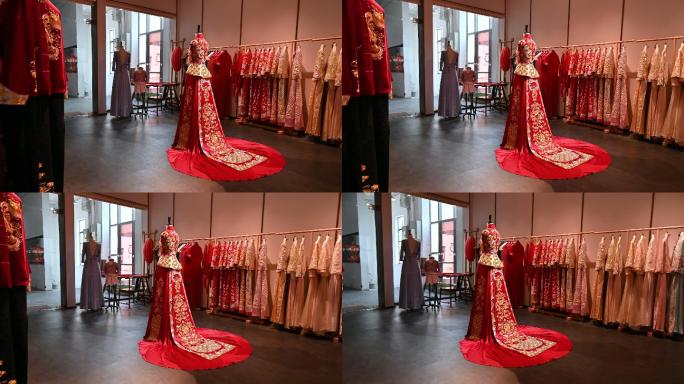 设计工作室的中国传统婚纱