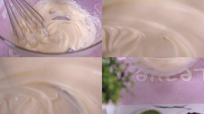 【镜头合集】黄油奶油混合打发奶油裱花蛋糕