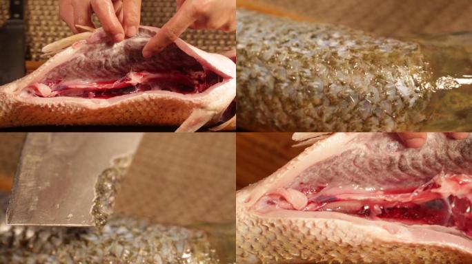 【镜头合集】清洗鱼肉处理鱼肉  (2)