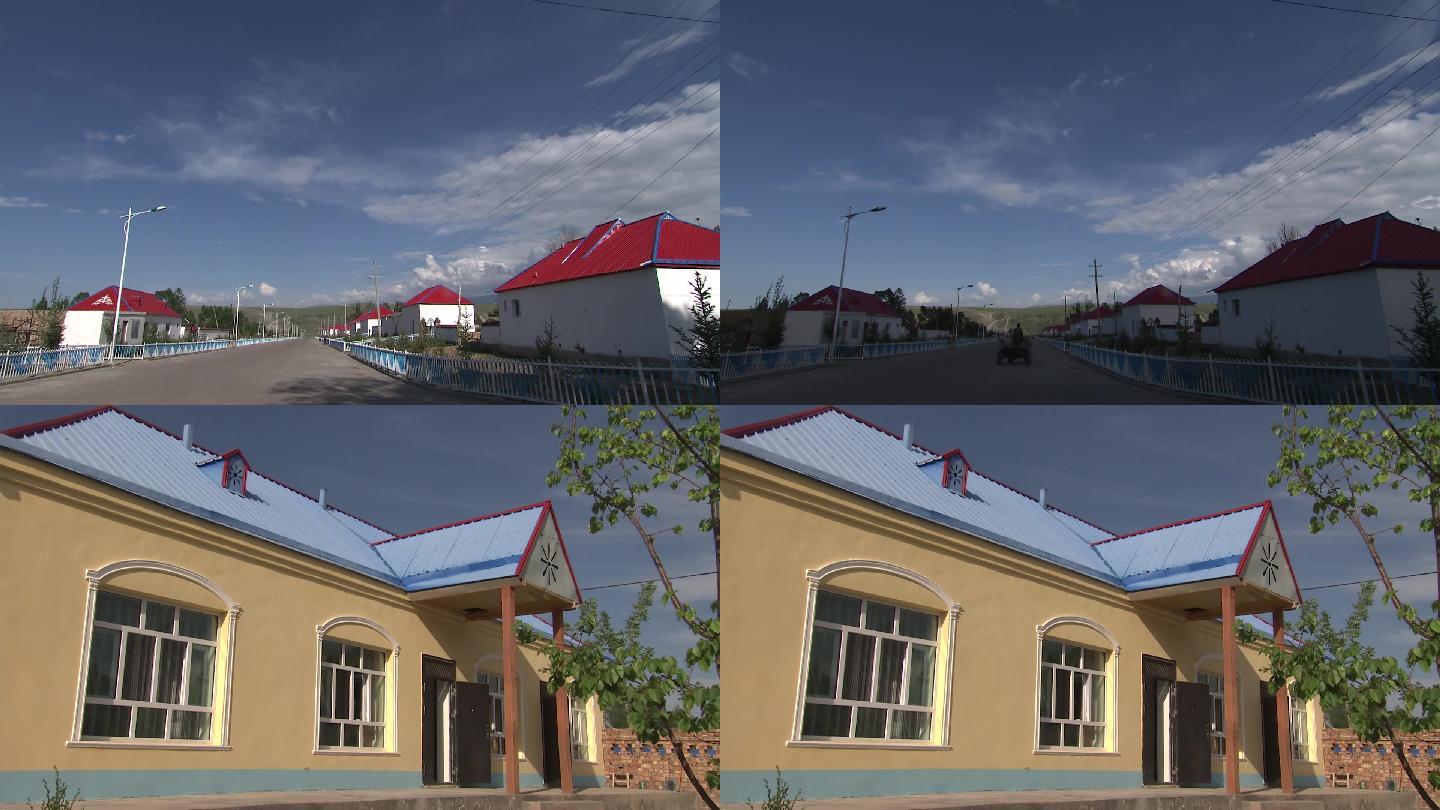 新疆住房房屋风景街道空镜C021