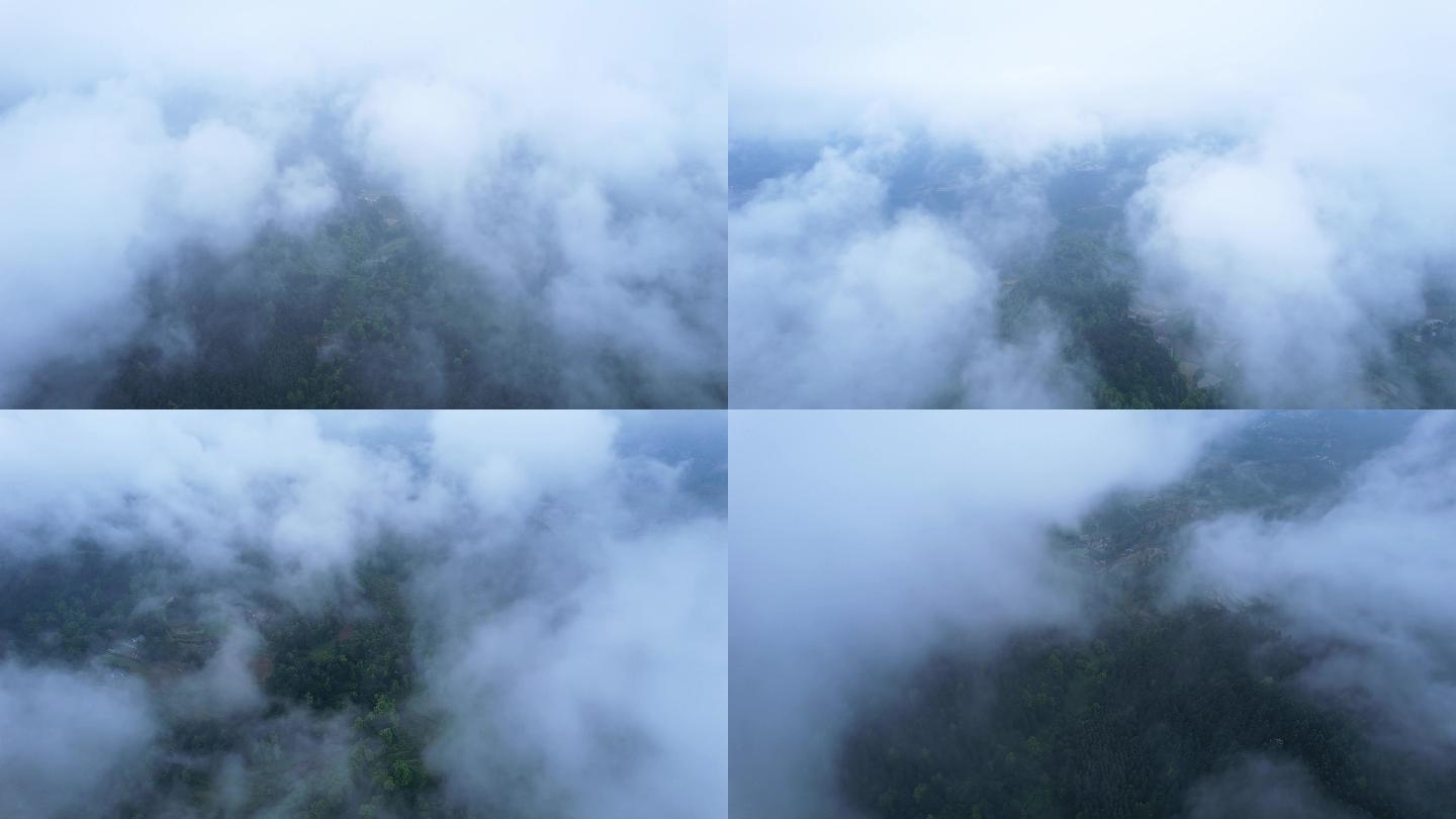 云贵贵州高原云雾弥漫雾气重重
