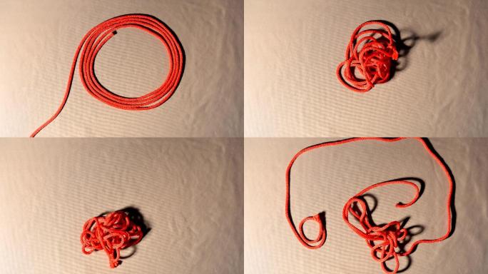 绳心制作定格动画红线红绳