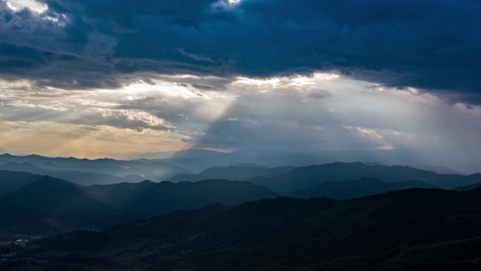 原创4K云南普洱困鹿山航拍动态光影