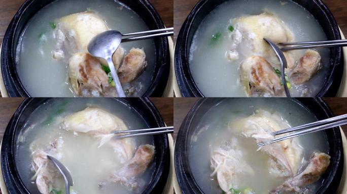 韩国人参鸡汤美食