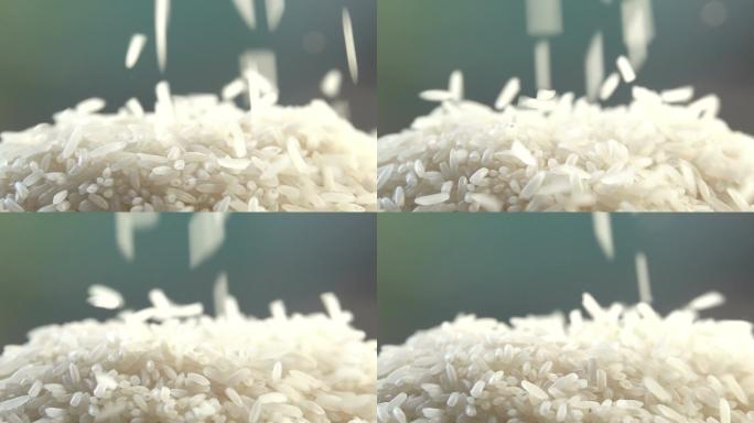 米落堆慢动作米粒