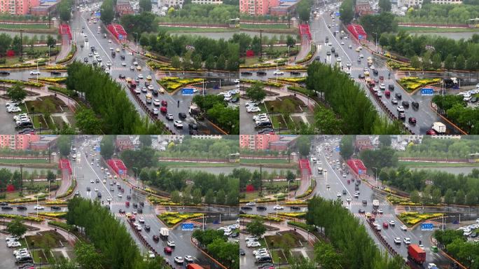 雨天的十字路口 下雨天行车 路口行车