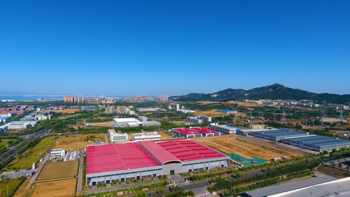 航拍青岛中德生态园，大全景4K