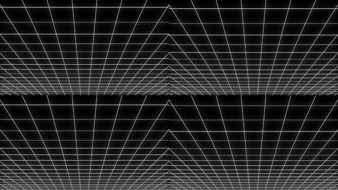 抽象网格背景和线在空间中移动