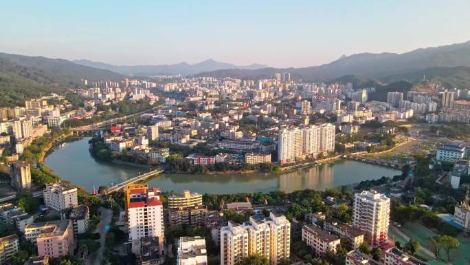 海南五指山市高空航拍