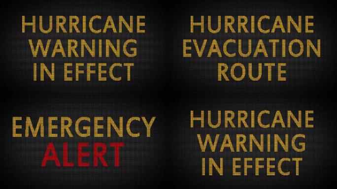 飓风疏散路线路标游戏字幕