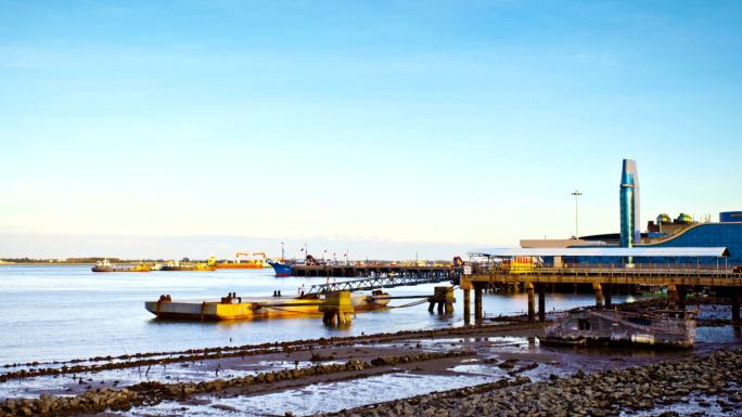 广东湛江海岸线海边延时美景