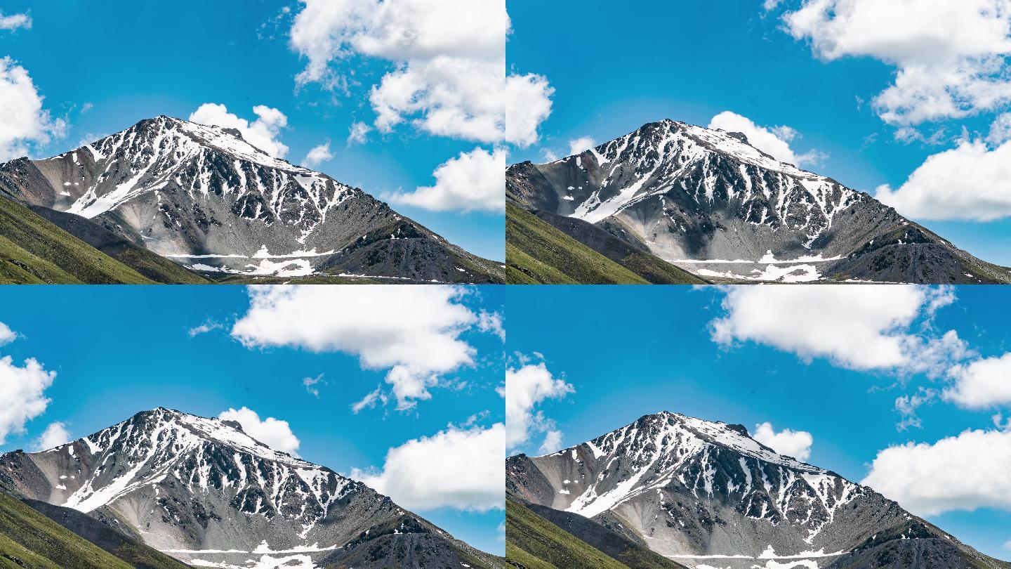 新疆天山 独库公路沿途 风景延时 雪山