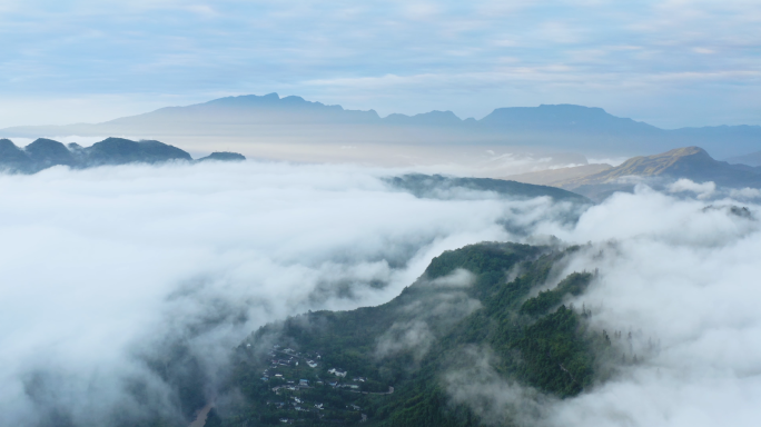 唯美大气自然风光震撼云雾流动云海风景