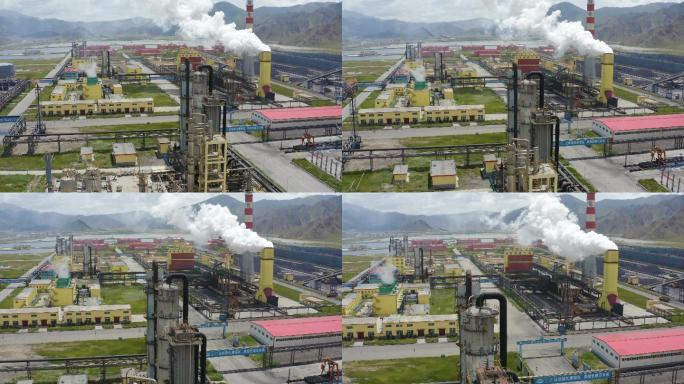 化工厂鸟瞰图石化工厂大气污染